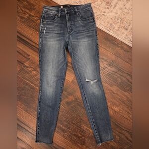 Kut from the Kloth Distressed Blue Skinny Jeans